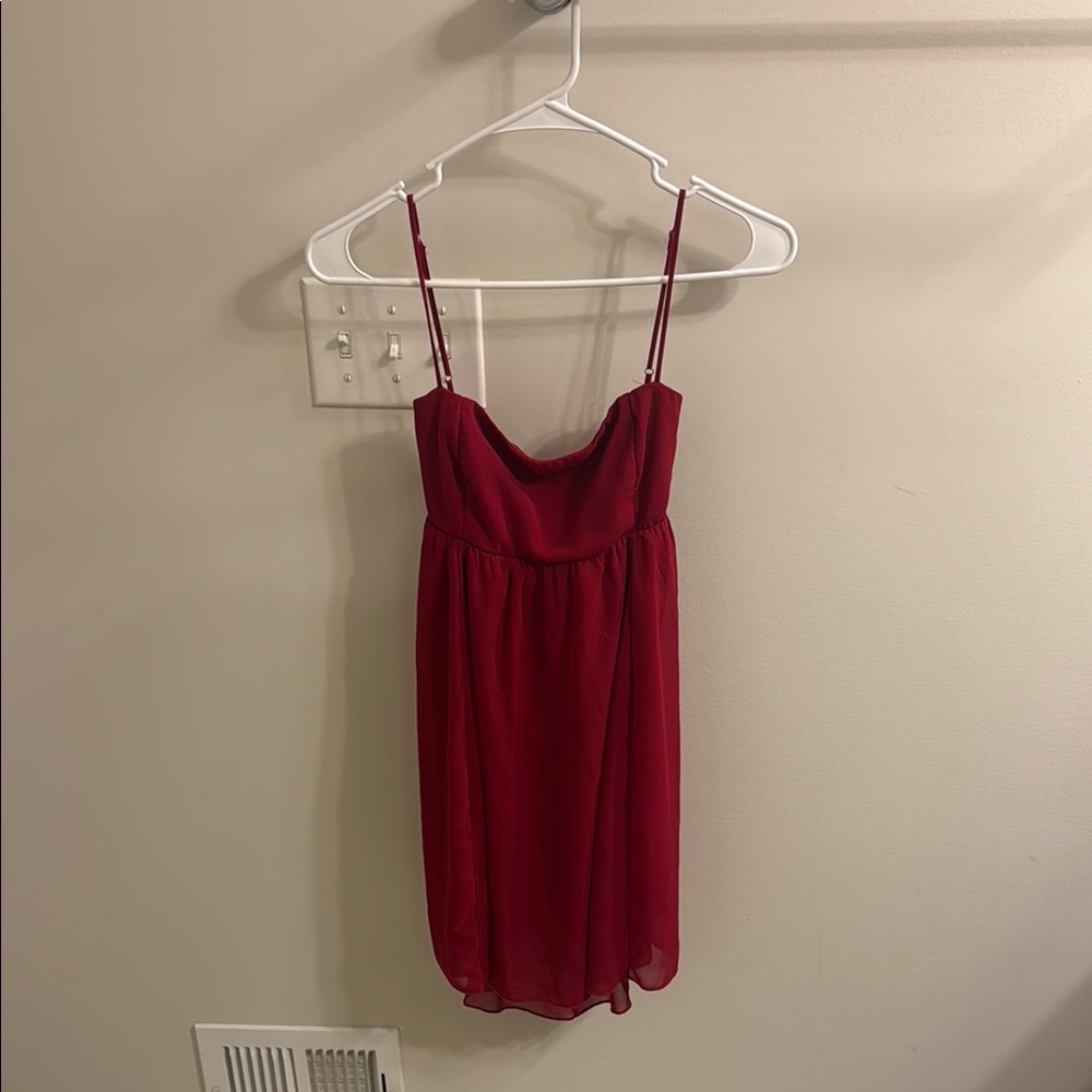 Lucy in the Sky Red Babydoll Mini Dress